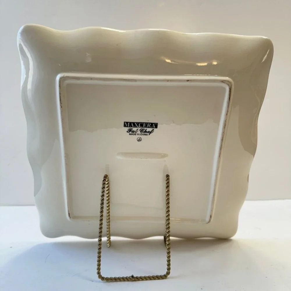Maxcera Fat Chef Plate Bon‎ Appetit Eiffel Tower Serving Platter 11
